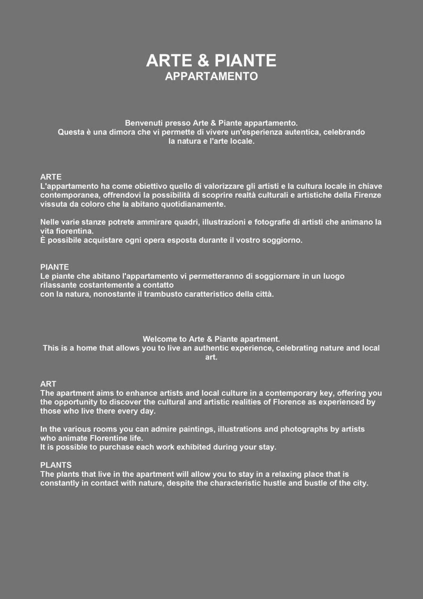 Arte & Piante Appartamento Флоренция Экстерьер фото